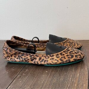 Tieks Leopard Print Leather Flats Womens size 10